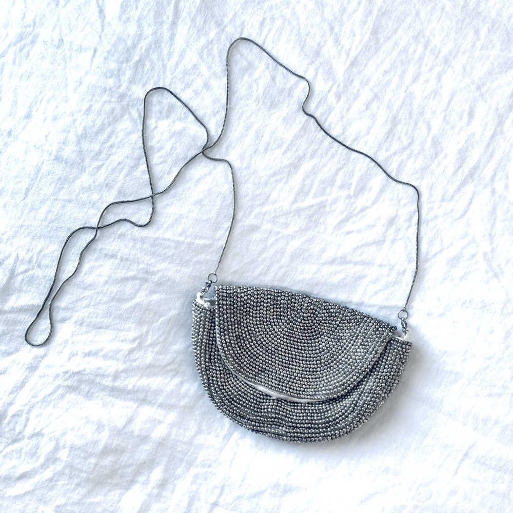 Anthropologie Silver bag